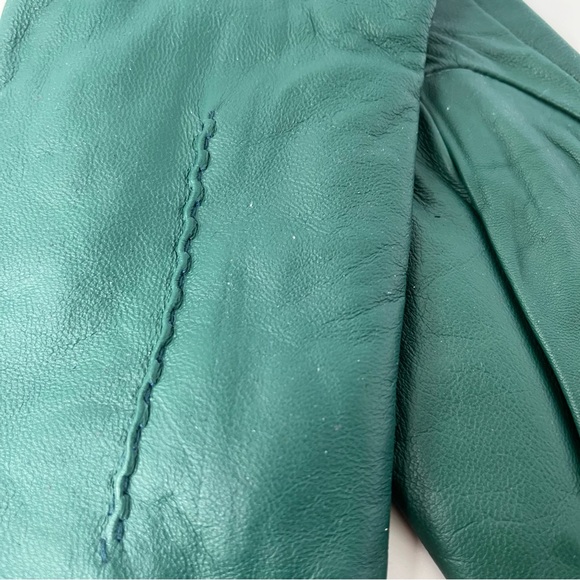 Leather Gloves Elegant Green 8.5 - Picture 3 of 7